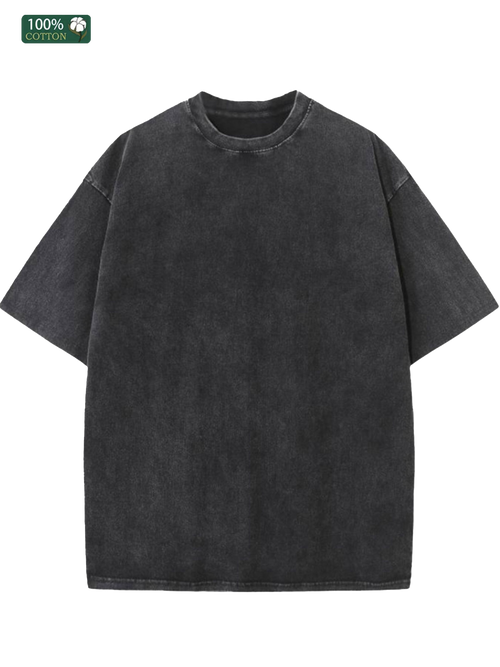 Custom washed oversized T-shirt with front and back print