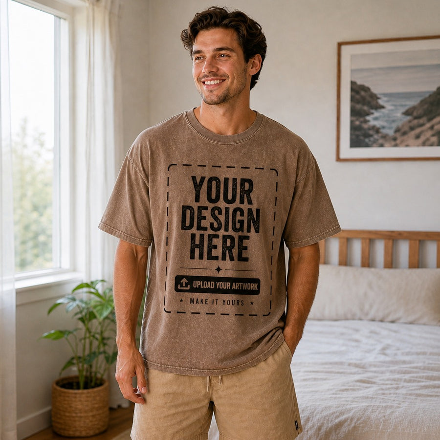 Models wearing custom PrintMyFit T-shirt designs